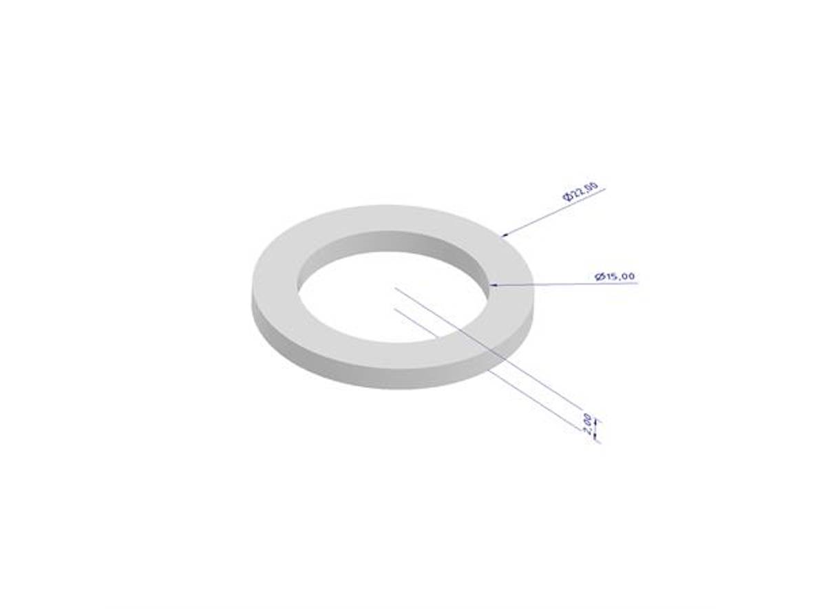  Pakning, 22x15x2mm, 2 stk